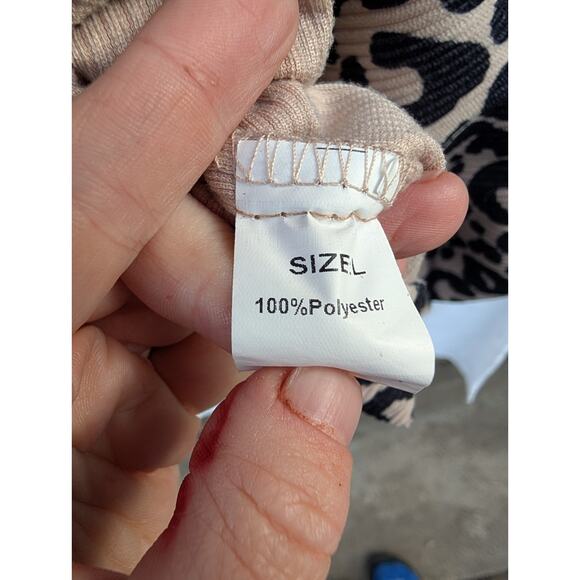 Azura Exchange Women's Leopard Color Block Cordory Shacket Shirt Jacket Sz L - Picture 4 of 5